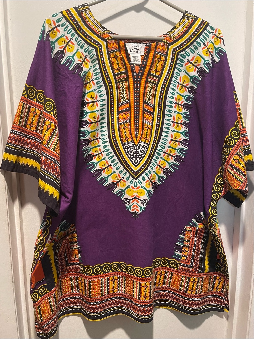 Advance Apparels Purple Dashiki, One Size, Unisex